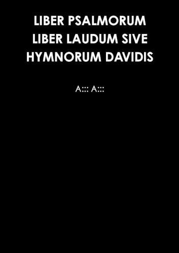 Cover image for LIBER PSALMORUM LIBER LAUDUM SIVE HYMNORUM DAVIDIS