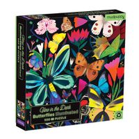 Cover image for Butterflies Illuminated 500 Piece Glow in the Dark Family Puzzle
