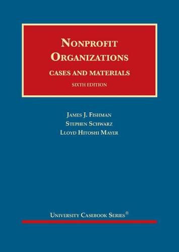 Cover image for Nonprofit Organizations: Cases and Materials