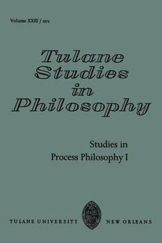 Cover image for Studies in Process Philosophy I