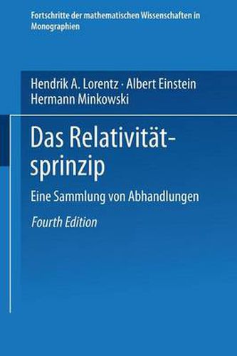 Das Relativitatsprinzip: Eine Sammlung Von Abhandlungen