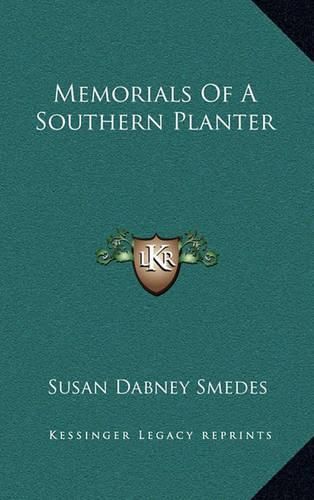 Cover image for Memorials of a Southern Planter