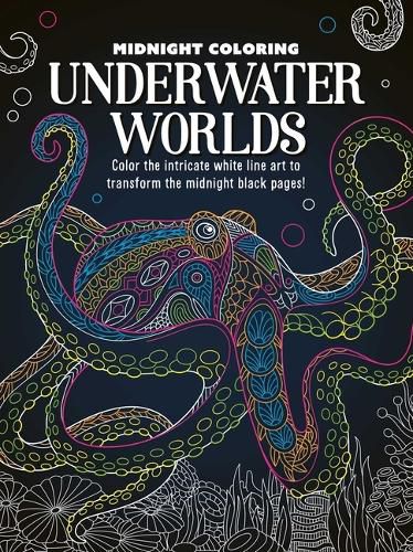 Cover image for Midnight Coloring: Underwater Worlds