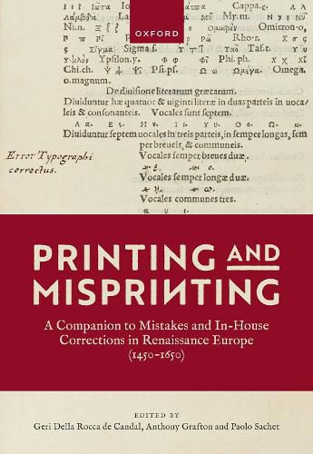 Cover image for Printing and Misprinting