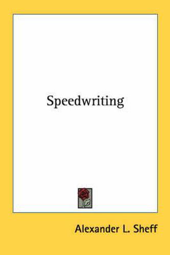 Cover image for Speedwriting