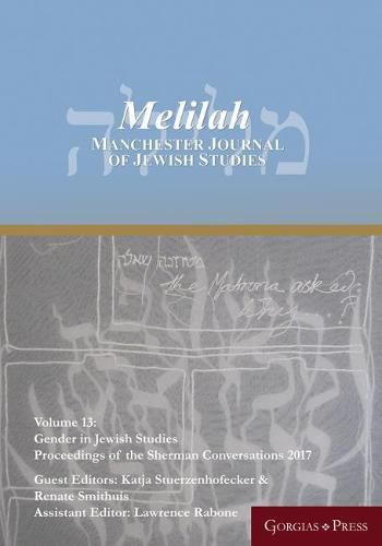 Cover image for Gender in Jewish Studies: Proceedings of the Sherman Conversations 2017