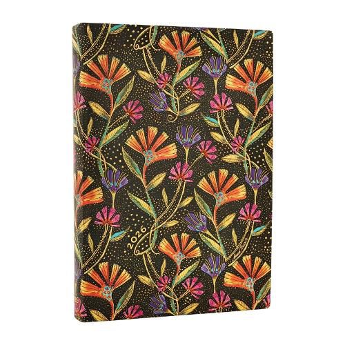 Cover image for 2026 Wild Flowers (Playful Creations) Midi 12-month Day-at-a-Time Softcover Flexi Dayplanner 2026 (Elastic Band Closure)