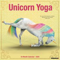 Cover image for Unicorn Yoga 2025 12 X 12 Wall Calendar