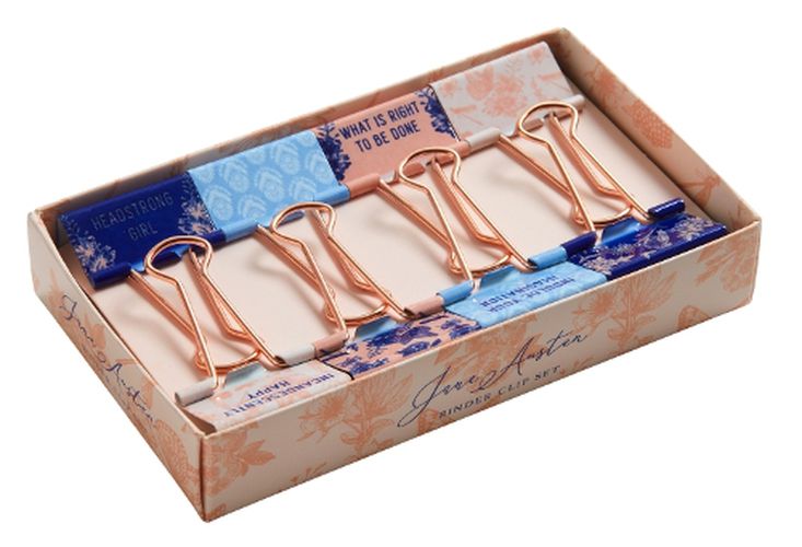 Cover image for Jane Austen: Floral Patterns Binder Clips: Set of 8