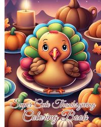 Cover image for Super Cute Thanksgiving Coloring Book