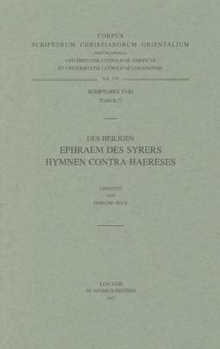 Cover image for Des Heiligen Ephraem Des Syrers Hymnen Contra Haereses: V.