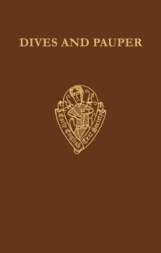 Cover image for Dives and Pauper Text vol I Part II