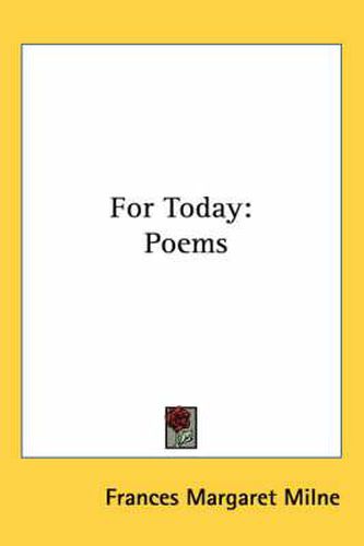 Cover image for For Today: Poems