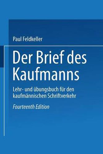 Cover image for Der Brief Des Kaufmanns: Lehr- Und UEbungsbuch Fur Den Kaufmannischen Schriftverkehr