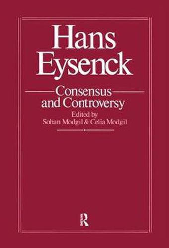 Cover image for Hans Eysenck: Consensus And Controversy