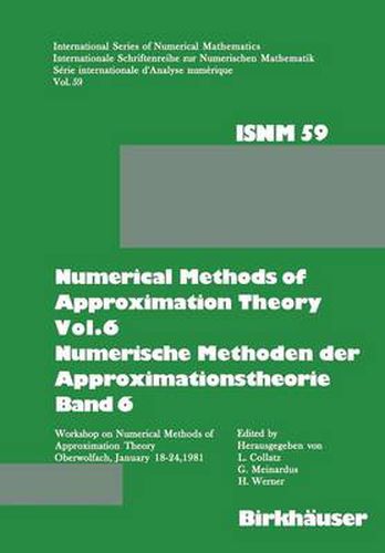 Cover image for Numerical Methods of Approximation Theory, Vol.6 \ Numerische Methoden der Approximationstheorie, Band 6