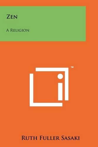 Cover image for Zen: A Religion