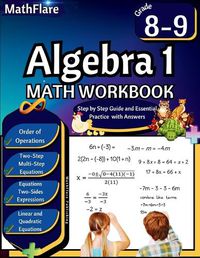 Cover image for Algebra 1 Workbook 8th and 9th Grade