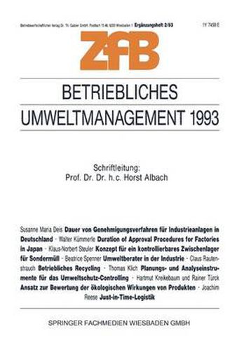 Betriebliches Umweltmanagement 1993