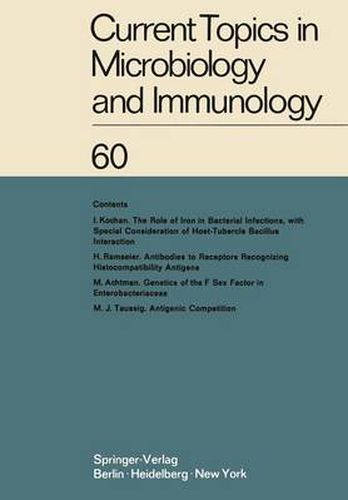 Current Topics in Microbiology and Immunology: Ergebnisse der Mikrobiologie und Immunitatsforschung