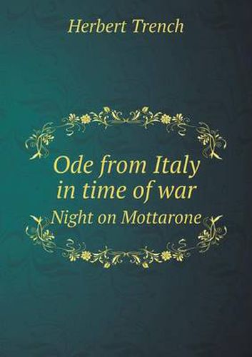 Cover image for Ode from Italy in time of war Night on Mottarone