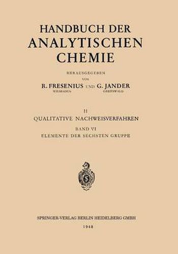 Cover image for Elemente Der Sechsten Gruppe: Sauerstoff - Schwefel - Selen - Tellur Chrom - Molybdan - Wolfram - Uran