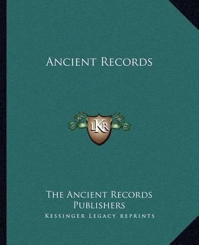 Cover image for Ancient Records