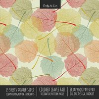 Cover image for Colored Leaves Fall Scrapbook Paper Pad 8x8 Decorative Scrapbooking Kit for Cardmaking Gifts, DIY Crafts, Printmaking, Papercrafts, Seasonal Designer Paper