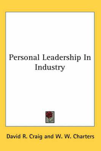 Cover image for Personal Leadership in Industry