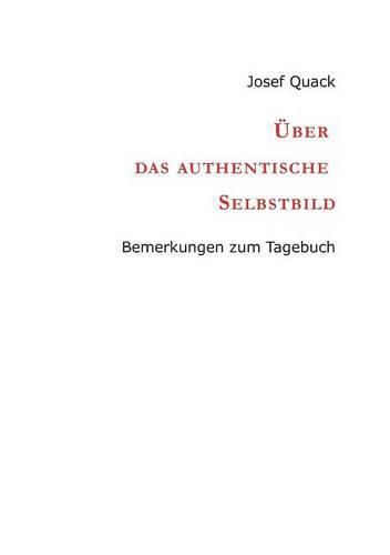 Cover image for UEber das authentische Selbstbild: Bemerkungen zum Tagebuch