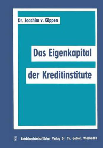 Cover image for Das Eigenkapital Der Kreditinstitute