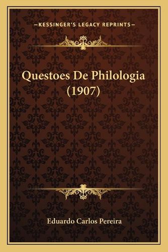 Cover image for Questoes de Philologia (1907)