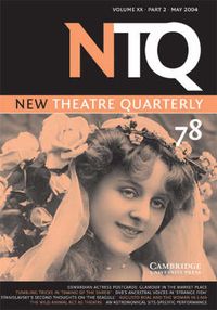 Cover image for New Theatre Quarterly 78: Volume 20, Part 2