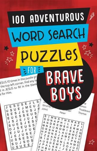 Cover image for 100 Adventurous Word Search Puzzles for Brave Boys