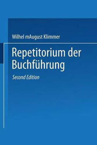 Cover image for Repetitorium Der Buchfuhrung: Handbuch Fur Handel Und Industrie