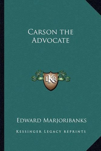 Cover image for Carson the Advocate