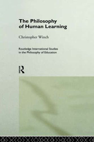 Cover image for The Philosophy of Human Learning