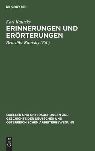 Cover image for Erinnerungen Und Eroerterungen