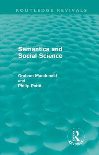 Cover image for Semantics and Social Science