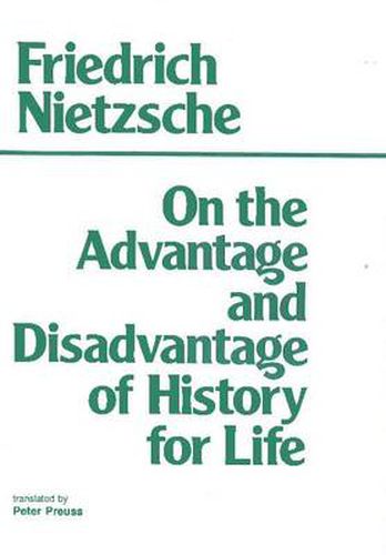 Cover image for On the Advantage and Disadvantage of History for Life