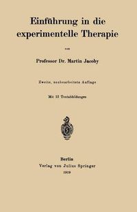 Cover image for Einfuhrung in Die Experimentelle Therapie