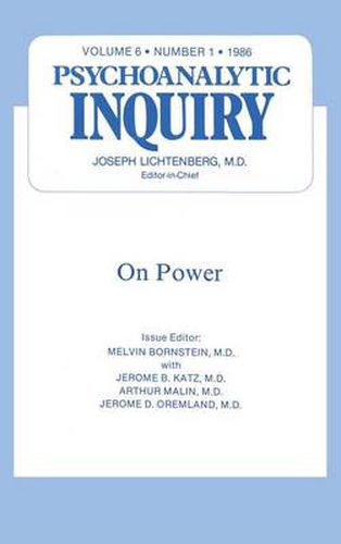 Cover image for Psychoanalytic Inquiry: On Power