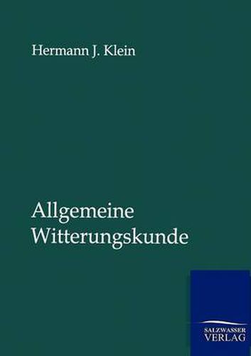 Cover image for Allgemeine Witterungskunde