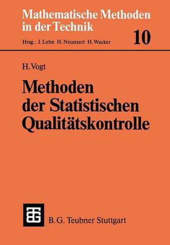 Cover image for Methoden der Statistischen Qualitatskontrolle