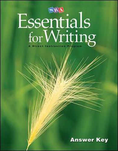 Cover image for SRA Essentials for Writing Answer Key