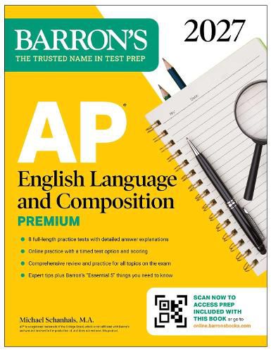 Cover image for AP English Language and Composition Premium, 2027: Prep Book with 8 Practice Tests + Online Practice