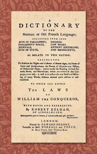 A Dictionary of the Norman or Old French Language (1779)