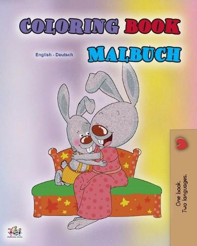 Cover image for Coloring book #1 (English German Bilingual edition): Language learning colouring and activity book