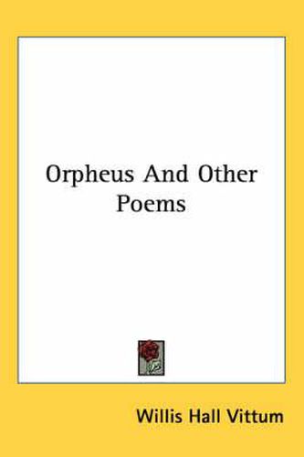 Cover image for Orpheus and Other Poems