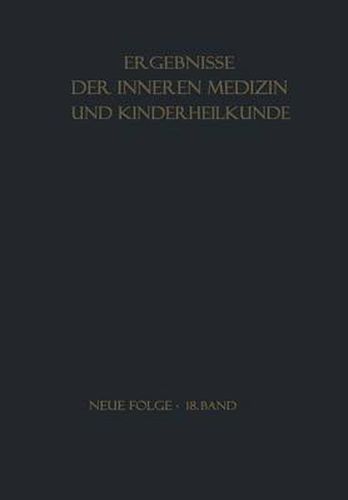 Ergebnisse der Inneren Medizin und Kinderheilkunde